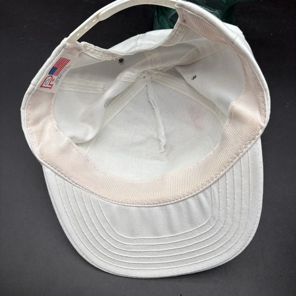 Vintage Great Pacific Seafoods Inc White Snapback Hat Patch Made in USA One Size